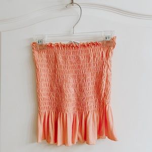 Tilly’s Smocked Peach Peplum Tube Top